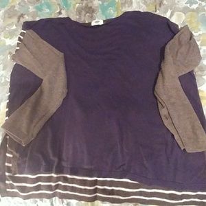Old navy striped back navy front sweater